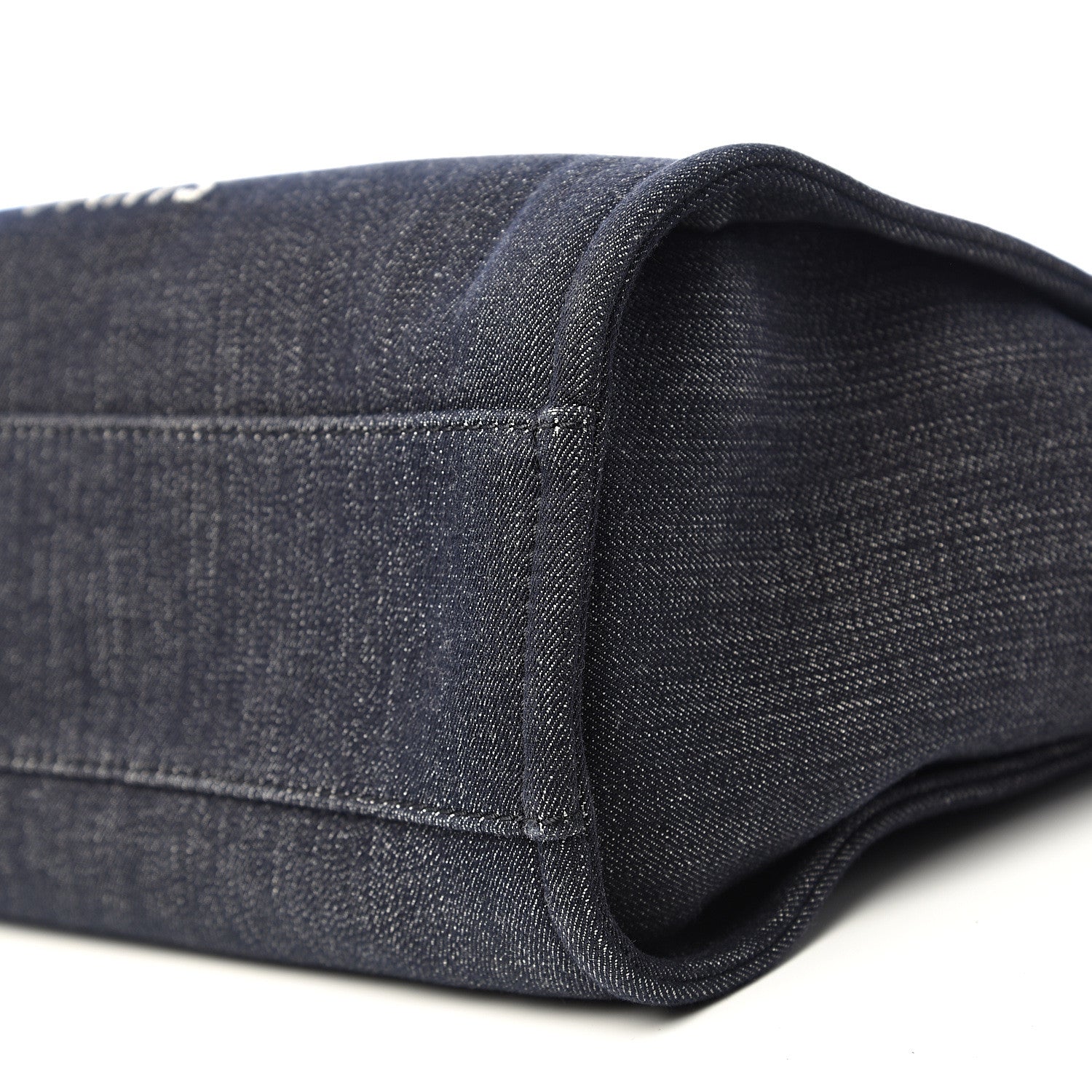 Chanel Denim Small Deauville Tote Dark Blue 9 of 11