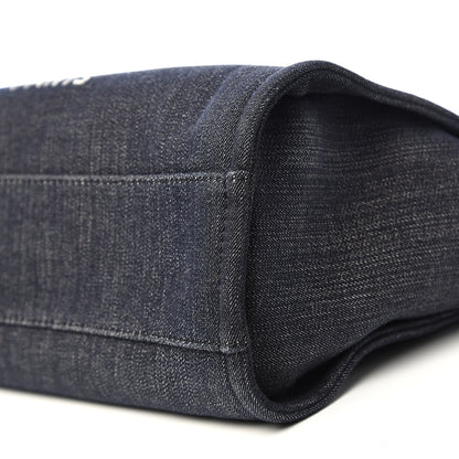 Chanel Denim Small Deauville Tote Dark Blue 9 of 11