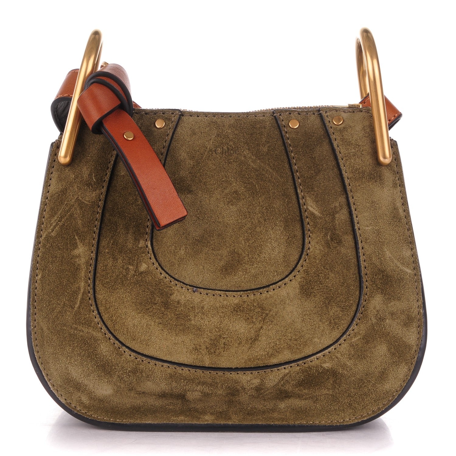 Chloe Suede Calfskin Nano Hayley Hobo Eucalyptus 1 of 7