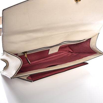 Gucci Calfskin Osiride Future Top Handle Bag Mystic White Hibiscus Red Black 6 of 16