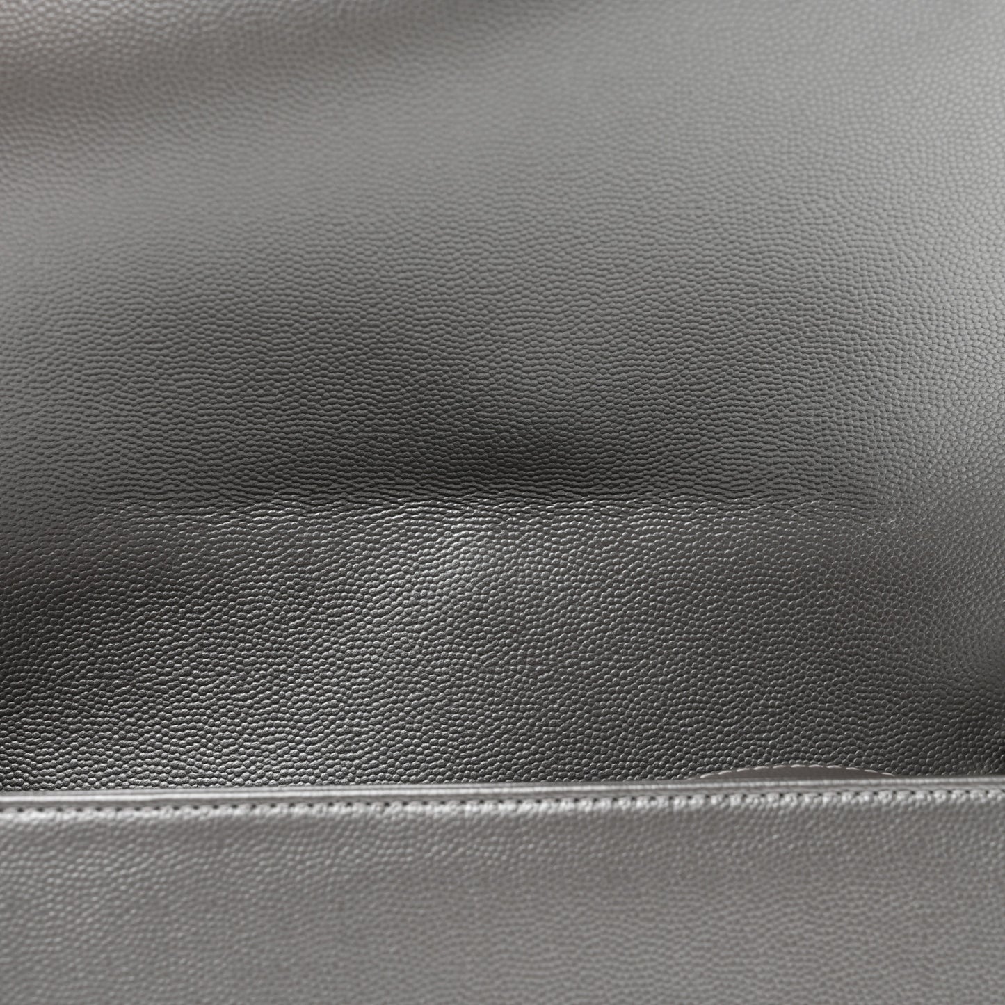 Metallic Caviar Quilted Medium Boy Flap Silver