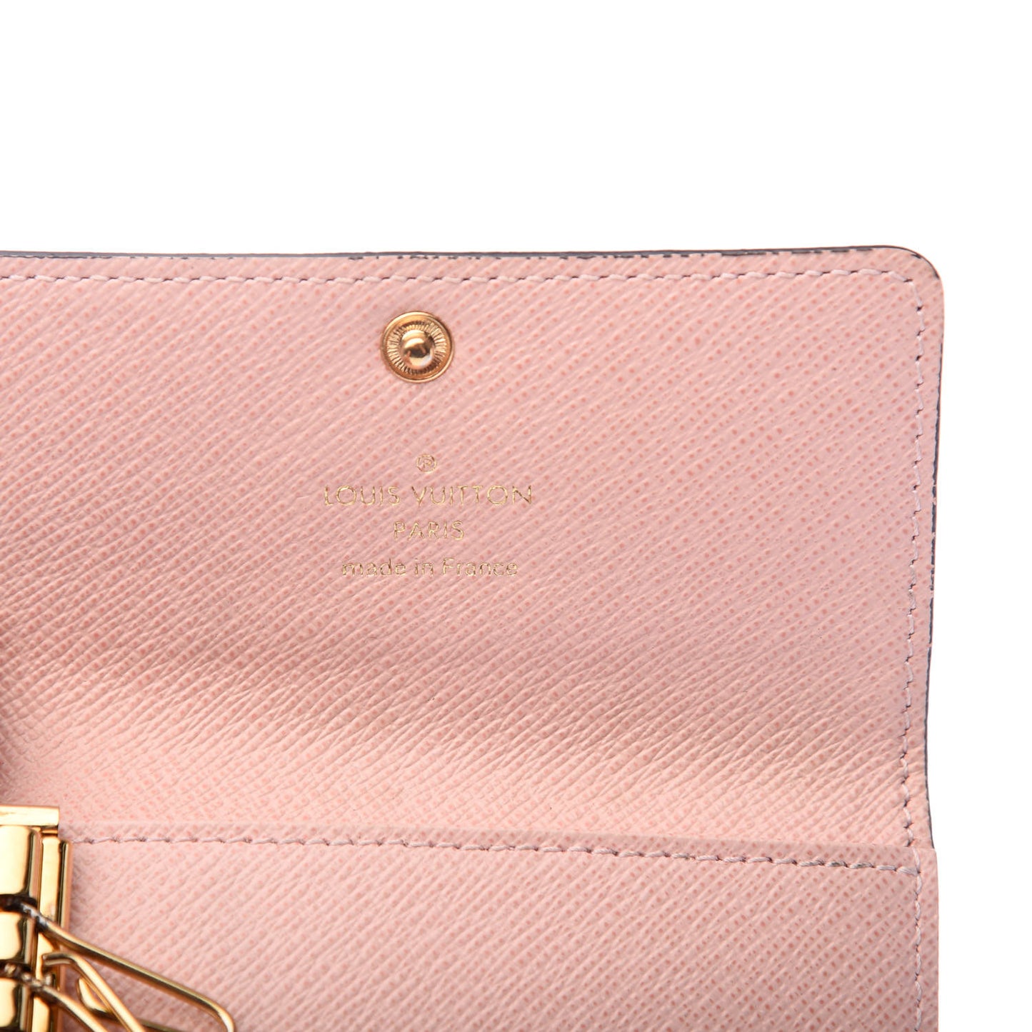 Damier Ebene Multicles 6 Key Holder Rose Ballerine