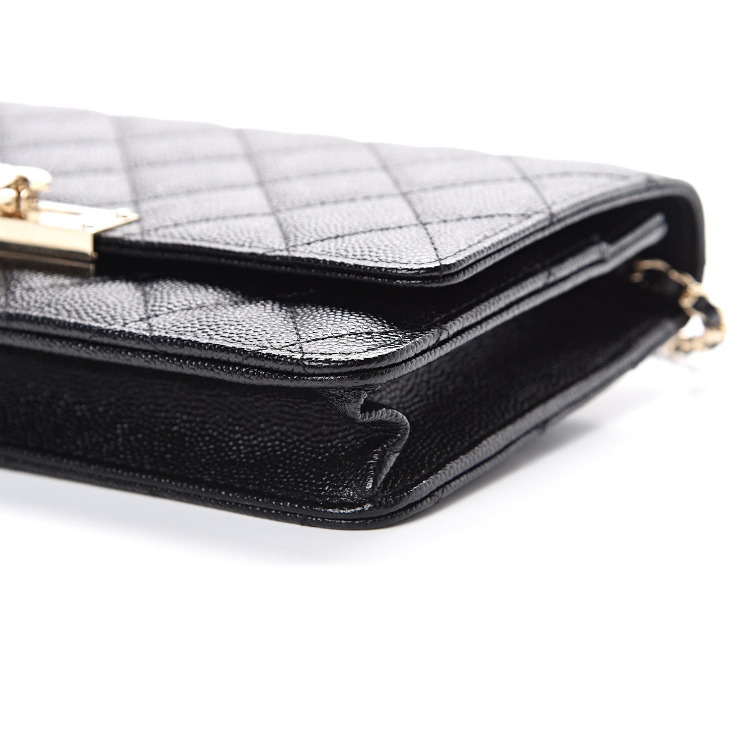 Chanel Caviar Quilted Golden Class Wallet On Chain WOC Black 10 of 11
