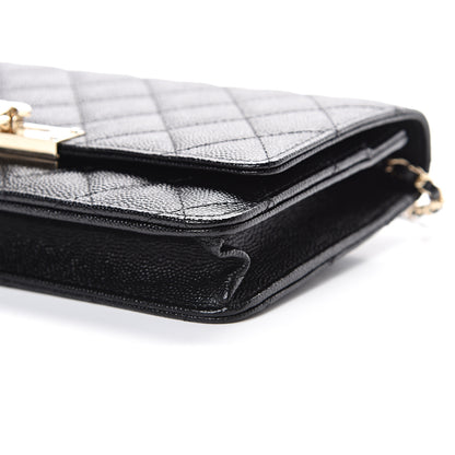 Chanel Caviar Quilted Golden Class Wallet On Chain WOC Black 10 of 11