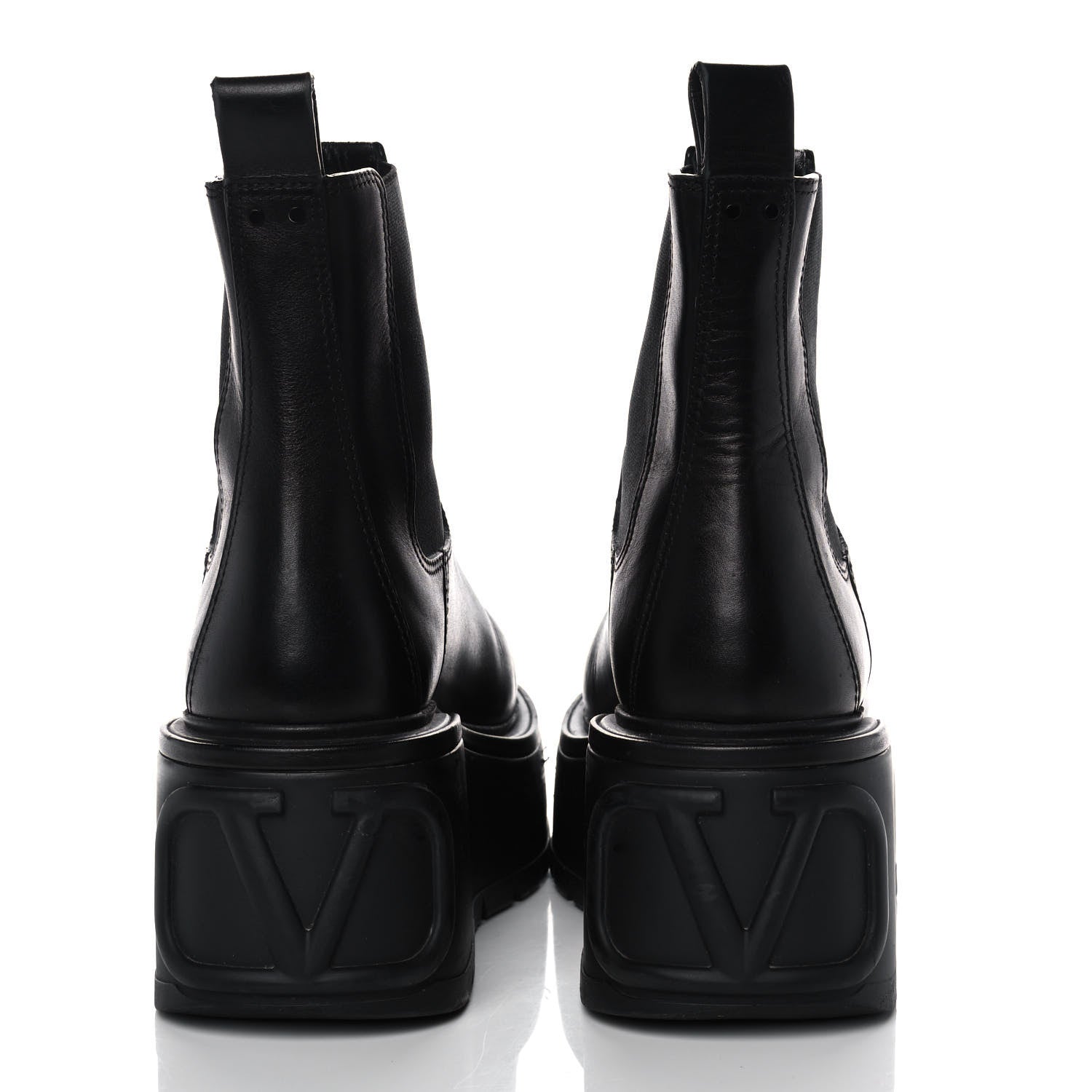 Valentino Garavani Calfskin VLOGO Uniqueform Chelsea 55/85mm Flatform Ankle Boots 41 Black 5 of 11