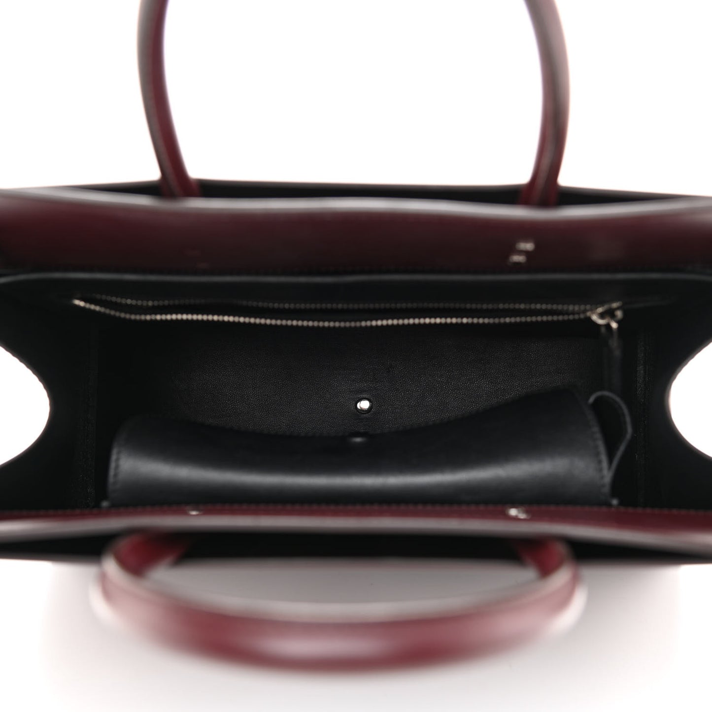 Smooth Calfskin Medium Horizon Satchel Oxblood