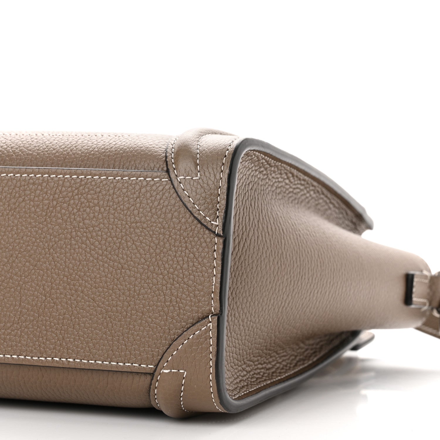 Celine Drummed Calfskin Nano Luggage Souris 10 of 14