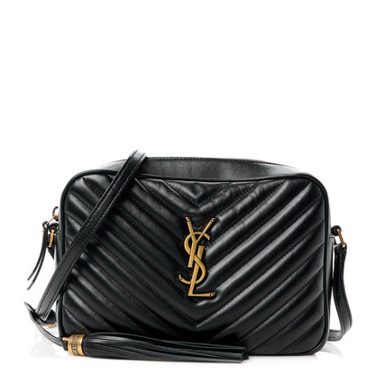 Saint Laurent Calfskin Matelasse Monogram Lou Camera Bag Black 1 of 13
