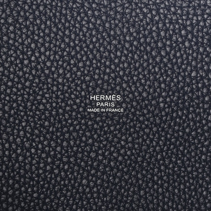 Hermes Taurillon Clemence Swift Eclat Picotin Lock 22 MM Bleu Nuit Bleu Electrique 6 of 12