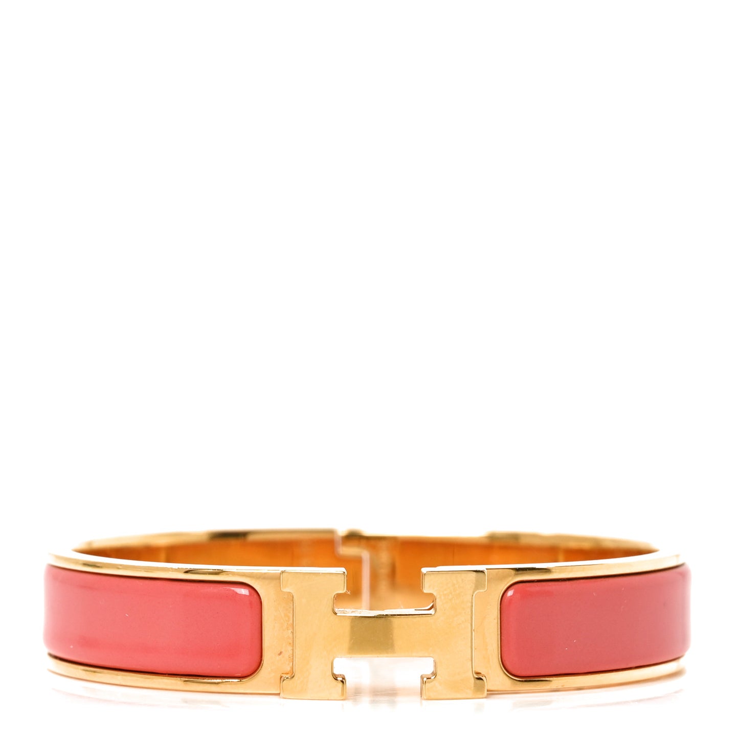 Enamel Narrow Clic Clac H Bracelet Papaye