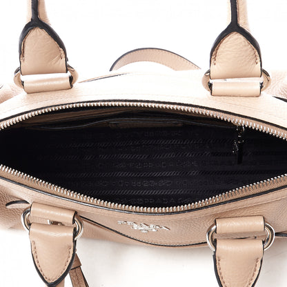 Prada Vitello Phenix Top Handle Shopping Satchel Cammeo 6 of 8
