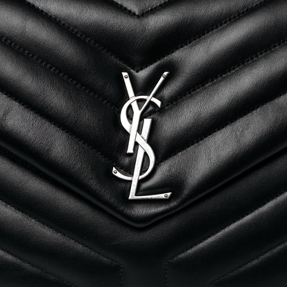 Saint Laurent Calfskin Y Quilted Monogram Medium Loulou Chain Satchel Black 8 of 11
