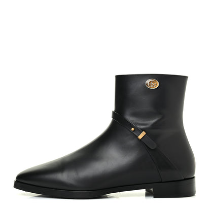 Gucci Calfskin Womens GG Ankle Boots 39 Black 1 of 11