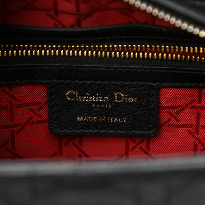 Christian Dior Lambskin Cannage Medium Lady Dior Black 6 of 11