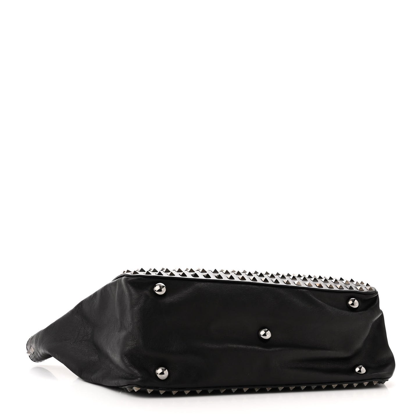 Vitello Medium Rockstud All Over Tote Black