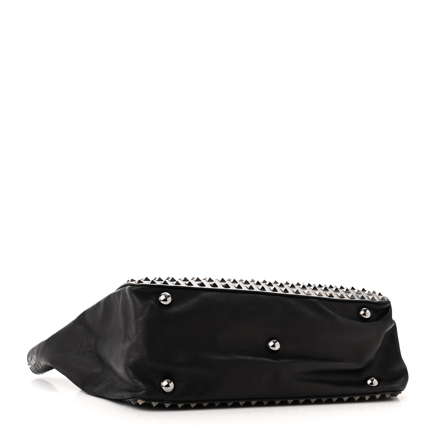 Valentino Garavani Vitello Medium Rockstud All Over Tote Black 4 of 11