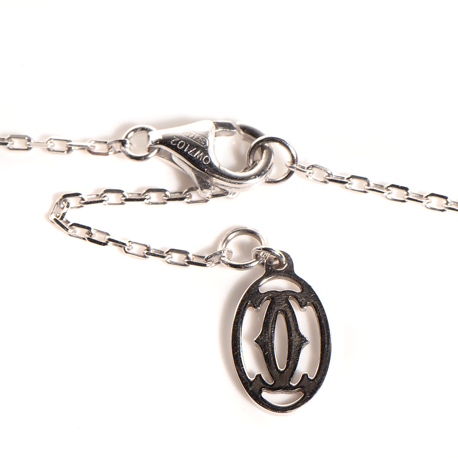Cartier 18K White Gold Diamond SM D'Amour Pendant Necklace 4 of 6