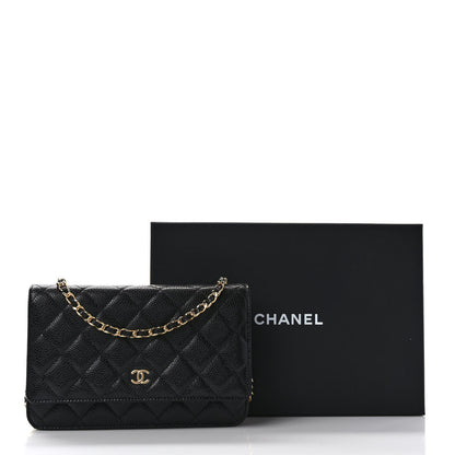Chanel Caviar Quilted Wallet On Chain WOC Black 10 of 10