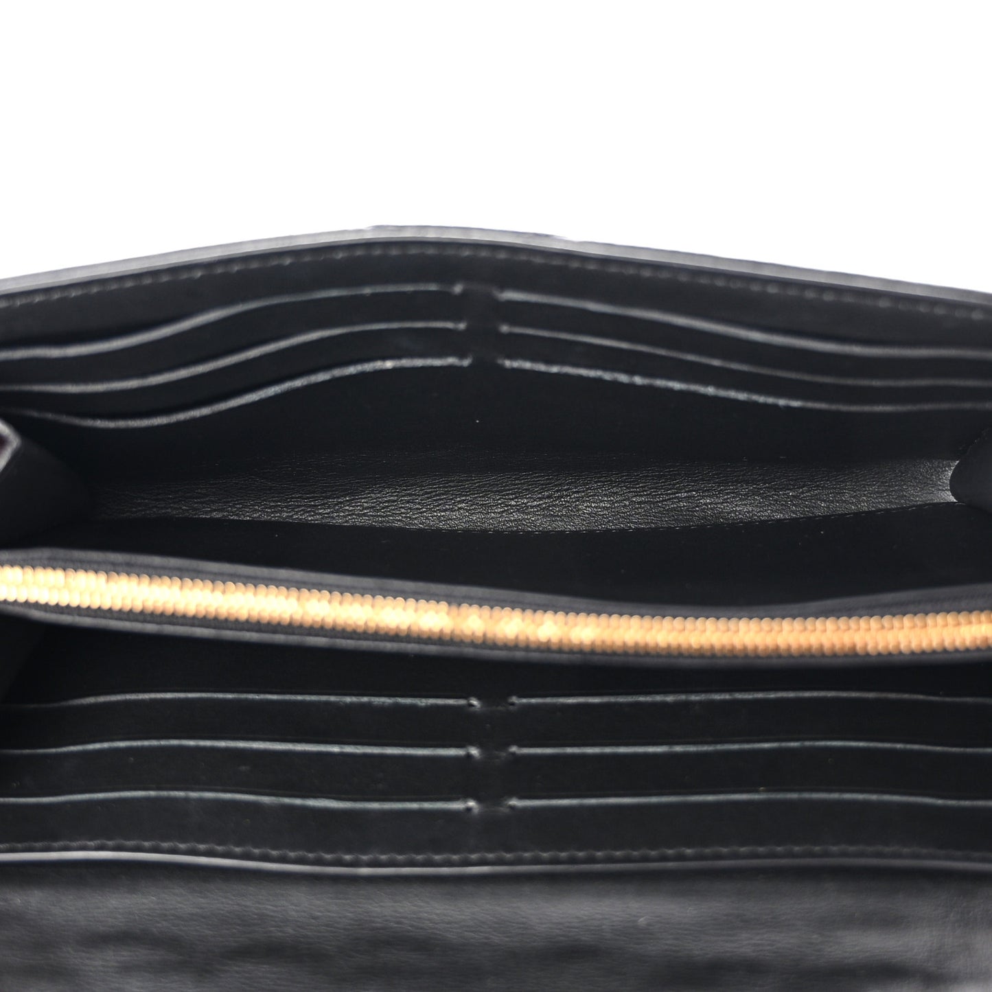 Calfskin Love Lock New Wave Long Wallet Black