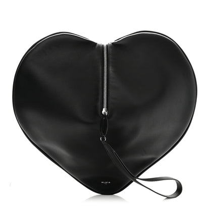 Alaia Lambskin Le Coeur Soft Clutch Black 1 of 8