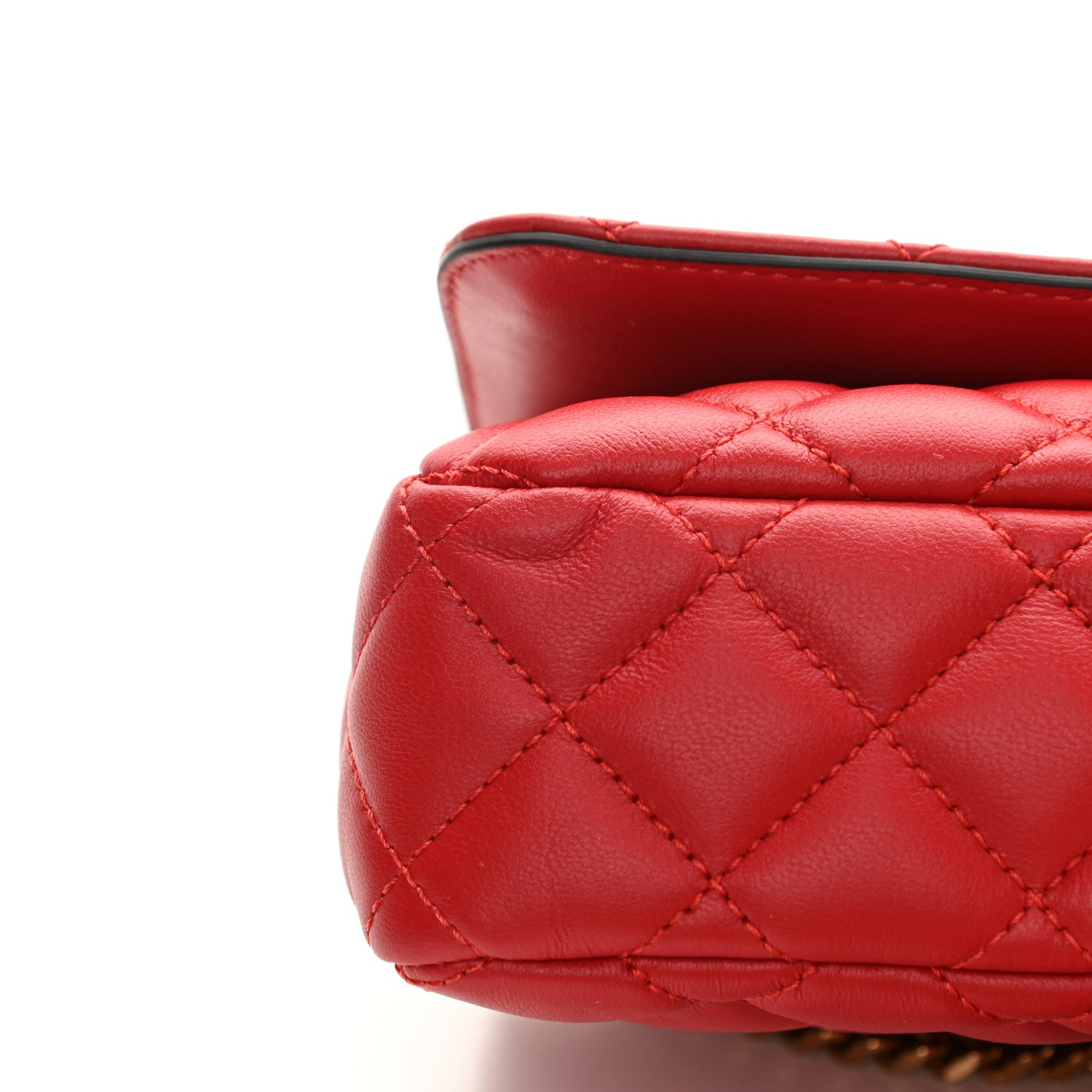Versace Nappa Quilted Small Medusa Chain Crossbody Red 11 of 11