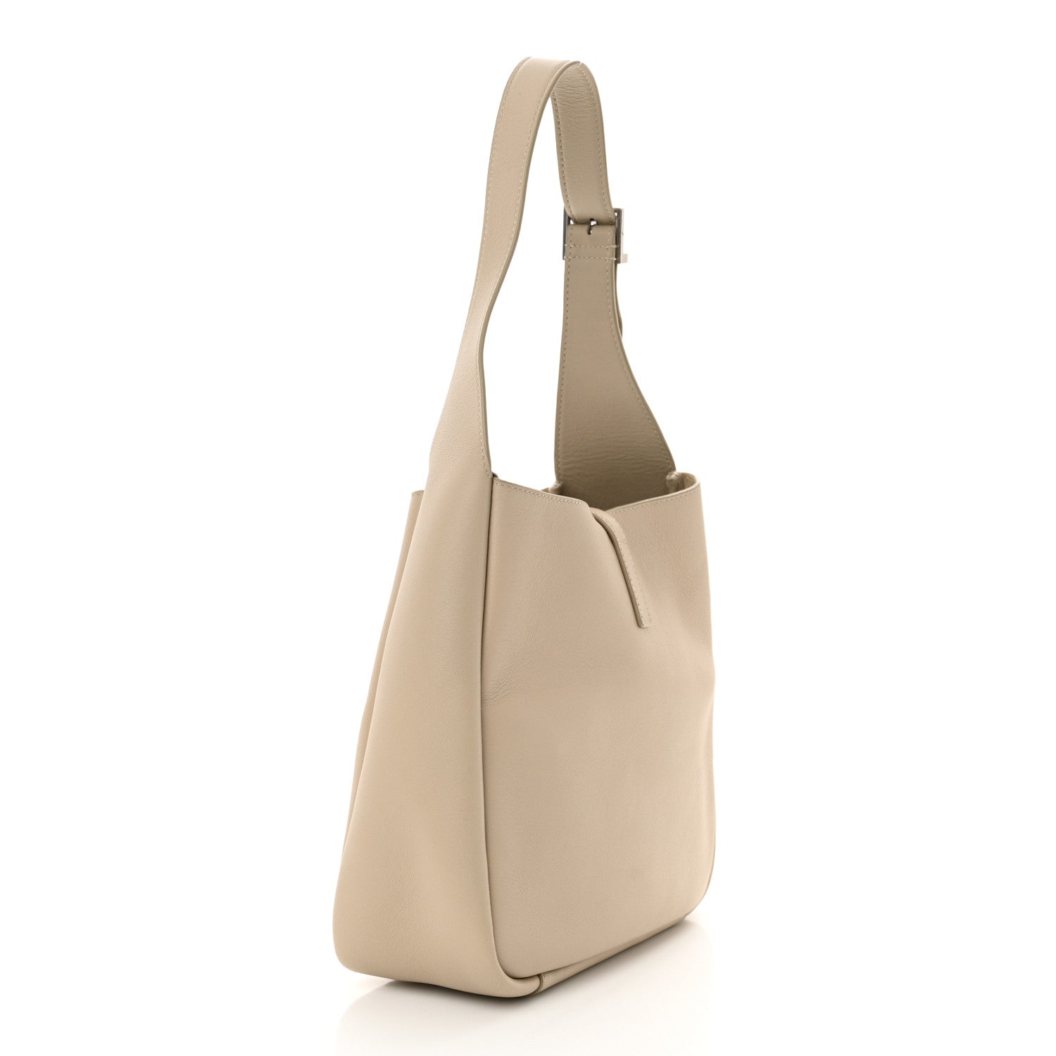 Saint Laurent Smooth Calfskin Small Le 5 A 7 Soft Hobo Sea Salt 3 of 10