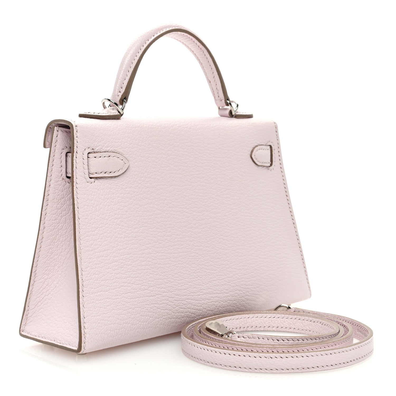 Hermes Chevre Mysore Mini Kelly Sellier 20 Mauve Pale 3 of 11