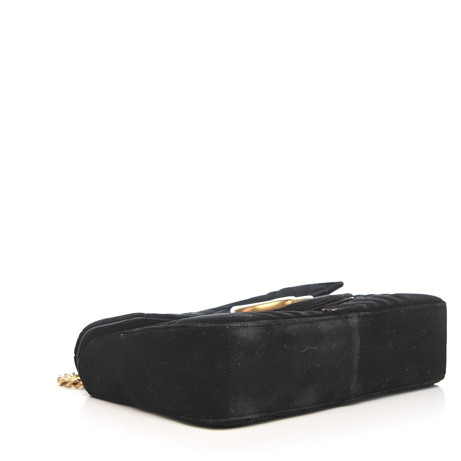 Gucci Velvet Matelasse Medium GG Marmont Shoulder Bag Black 4 of 10