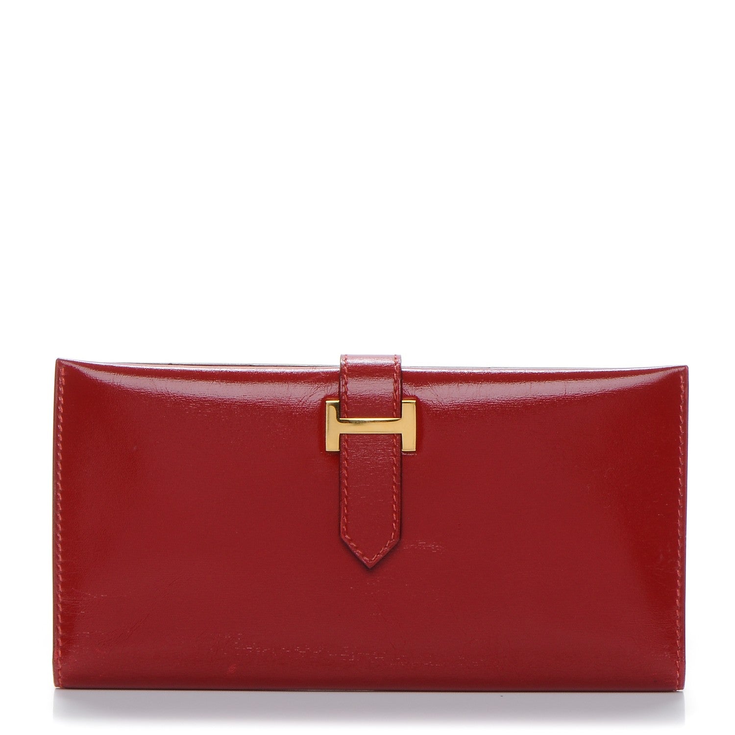 Hermes Box Bearn Wallet Rouge Vif 1 of 18
