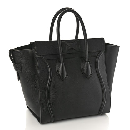 Celine Drummed Calfskin Mini Luggage Black 2 of 12