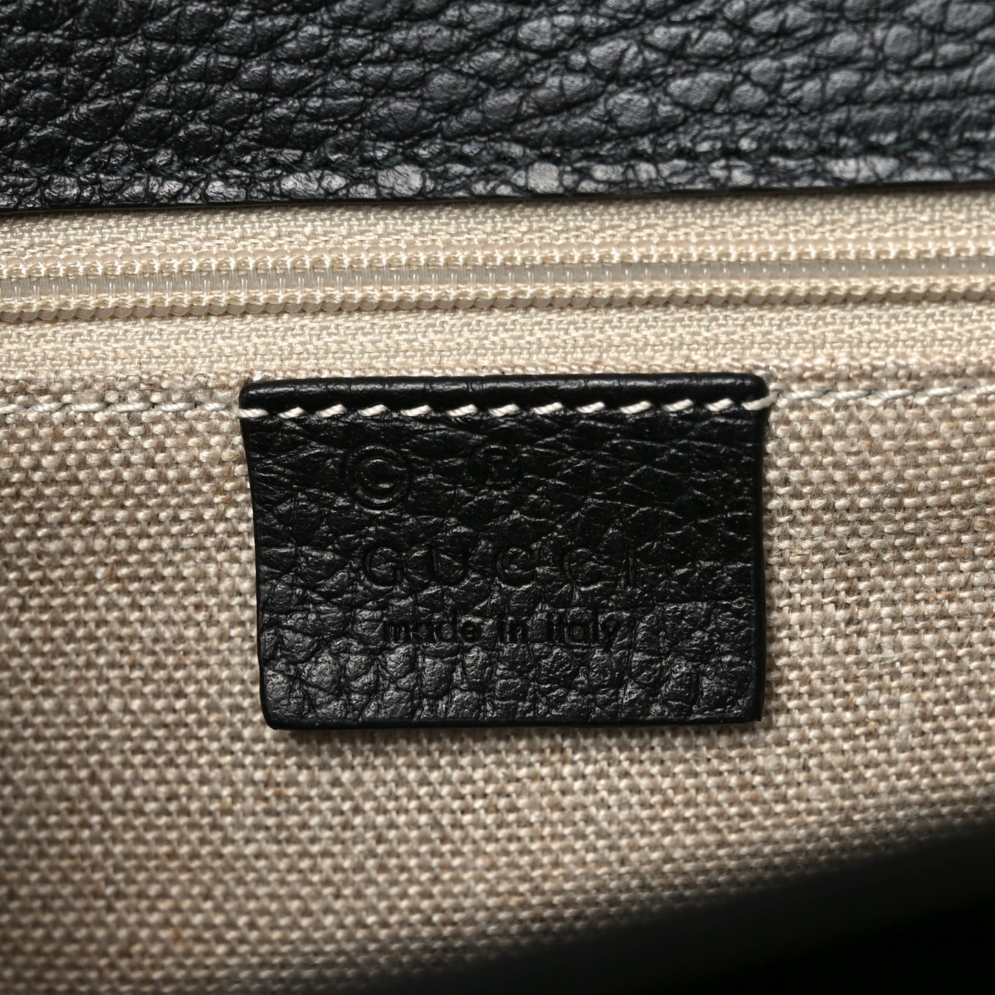 Dollar Calfskin Interlocking G Shoulder Bag Black