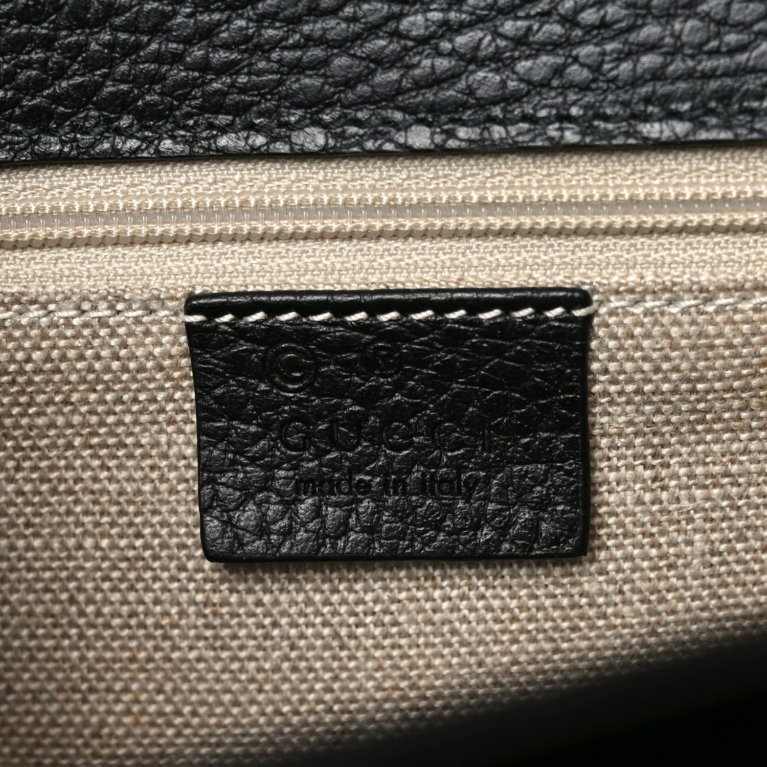 Gucci Dollar Calfskin Interlocking G Shoulder Bag Black 6 of 10