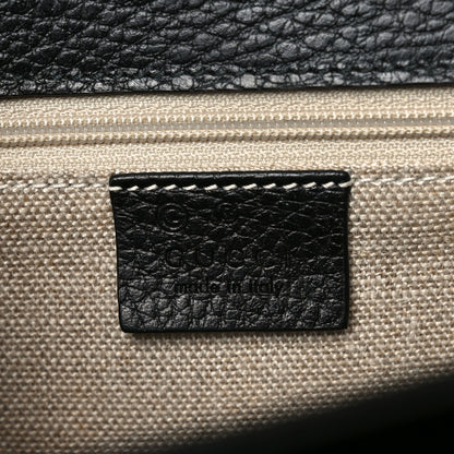 Gucci Dollar Calfskin Interlocking G Shoulder Bag Black 6 of 10