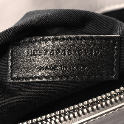 Saint Laurent Calfskin Y Quilted Monogram Medium Loulou Chain Satchel Granite 7 of 12