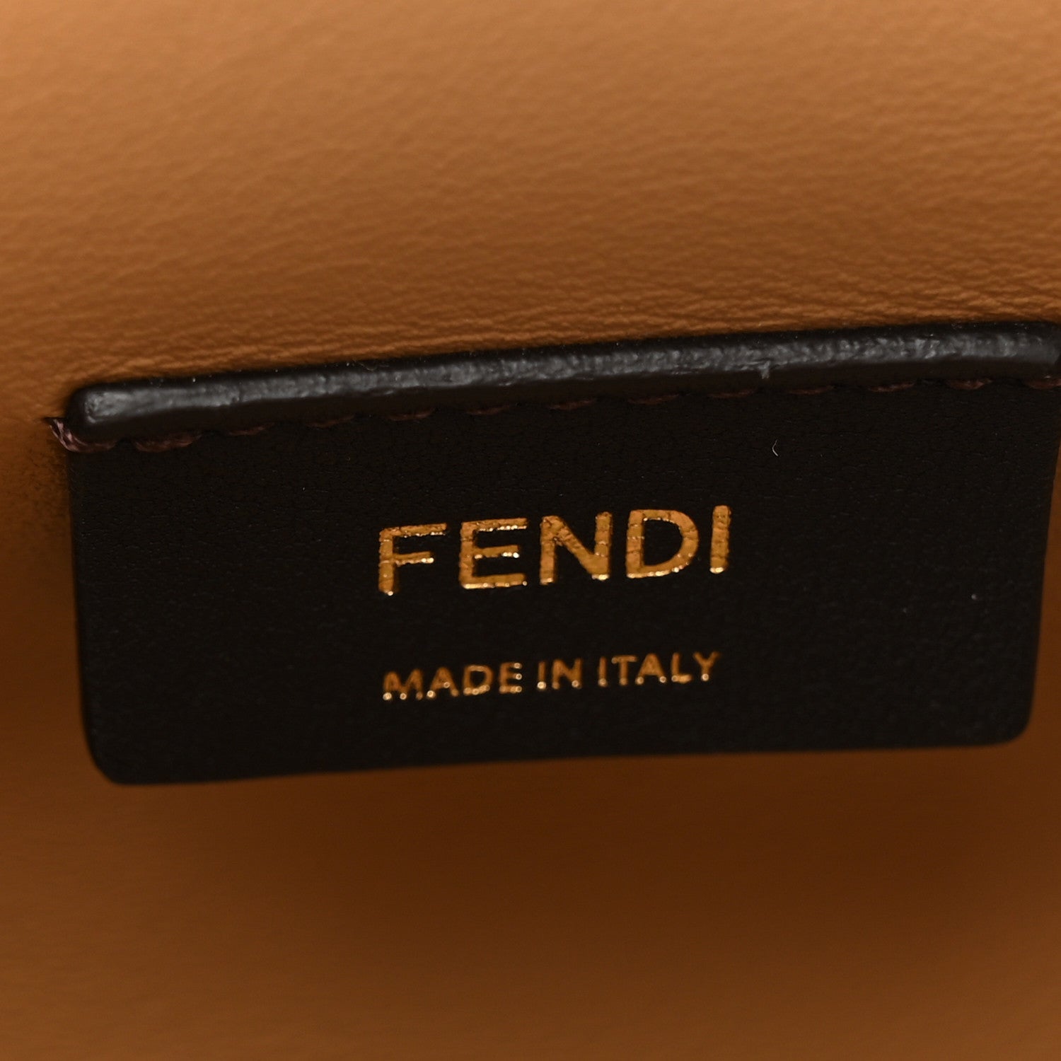 Fendi Flannel Karligraphy Embroidered Medium Fendi First Camel 6 of 10