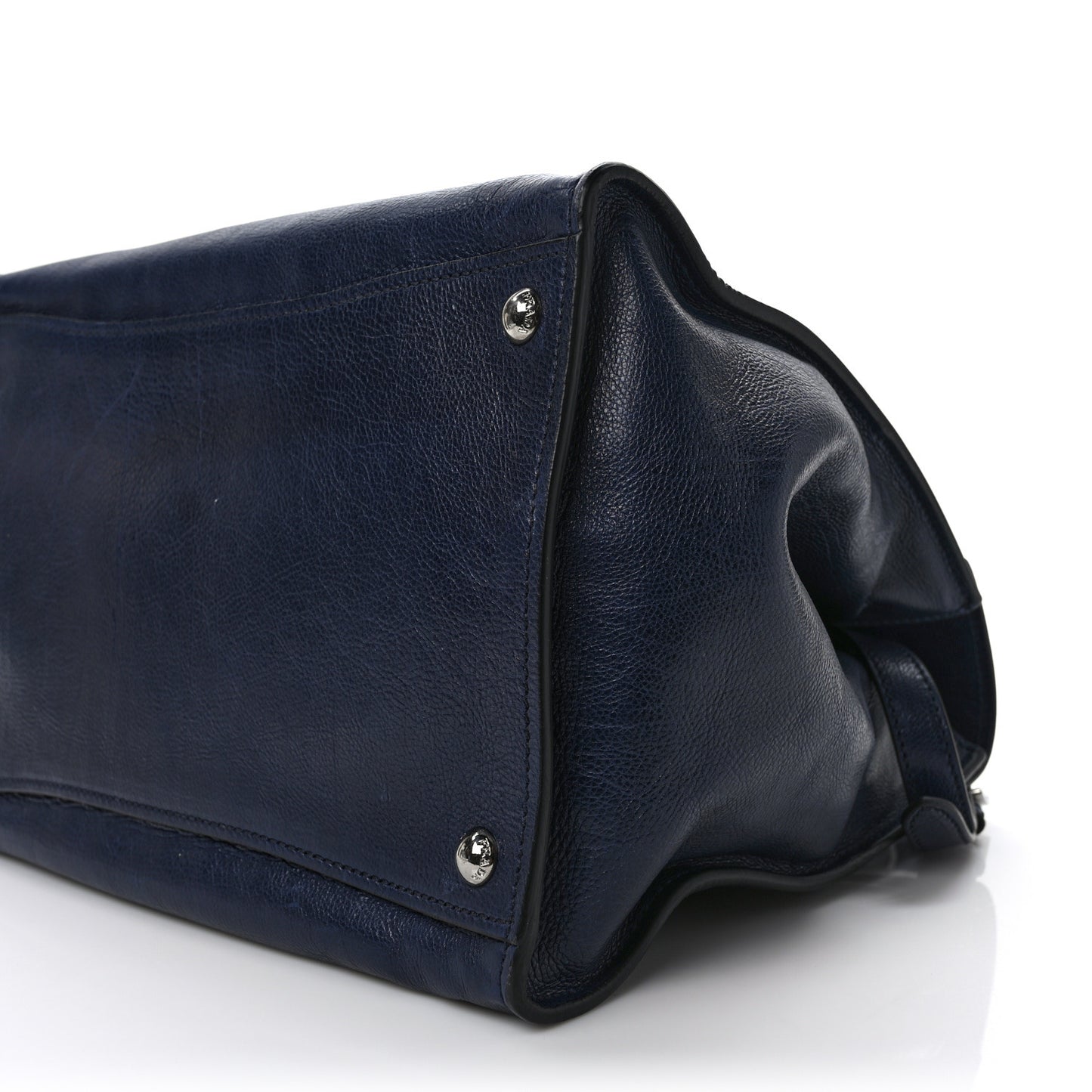 Glace Calf Large Twin Pocket Tote Baltico