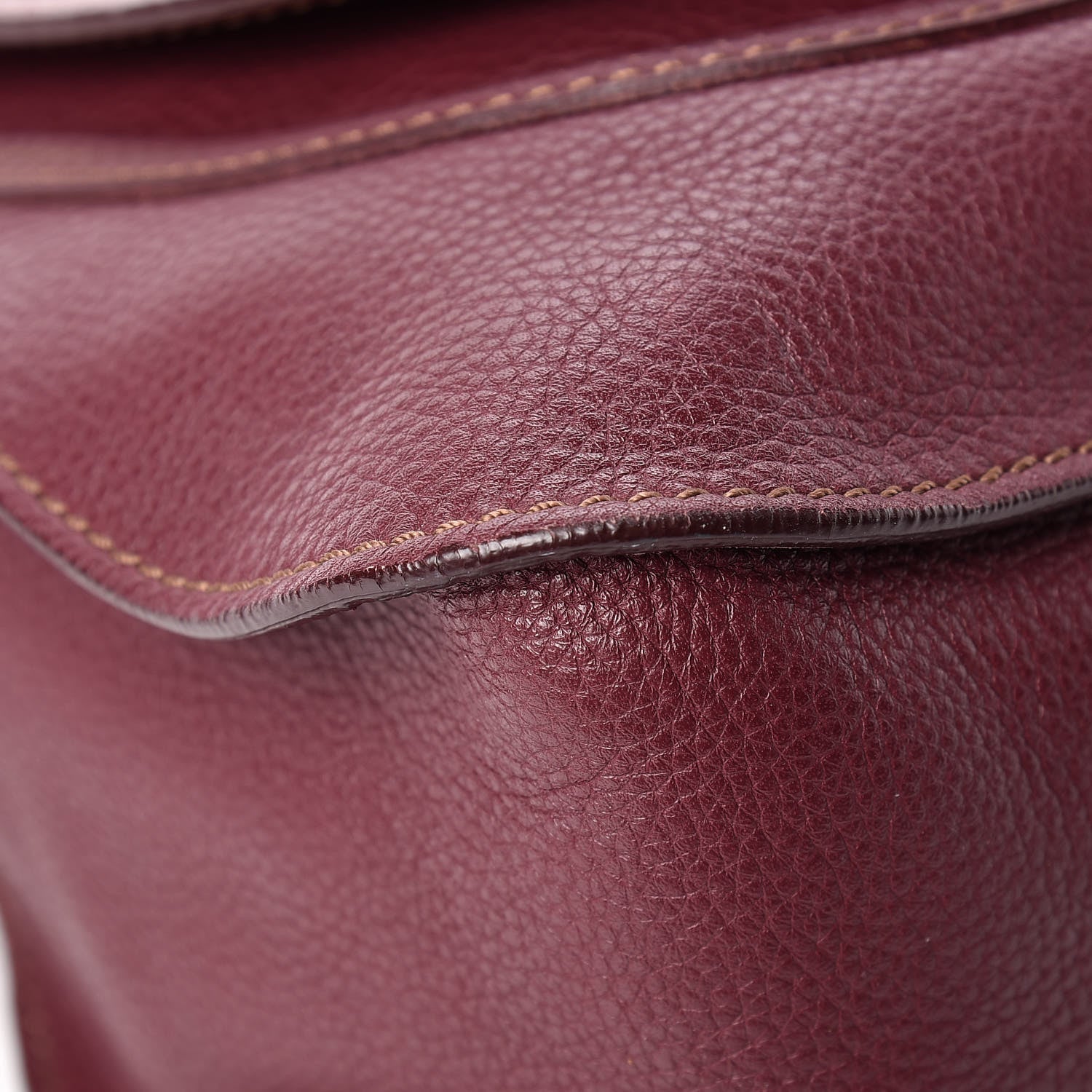 Chloe Calfskin Medium Marcie Satchel Wine Purple 9 of 12