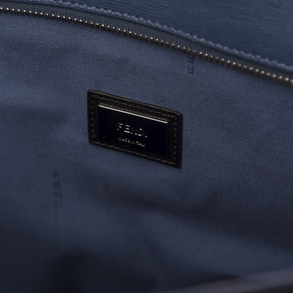 Fendi Vitello Elite Cuoio Monster Buggies Medium Roll Tote Black Multicolor Blue Cobalto 8 of 11