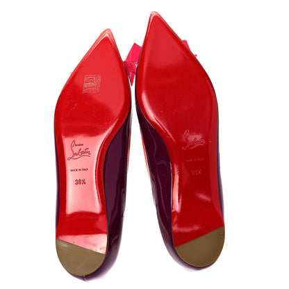 Christian Louboutin Patent PVC Suspendo Ballet Flats 38.5 Pink 5 of 7