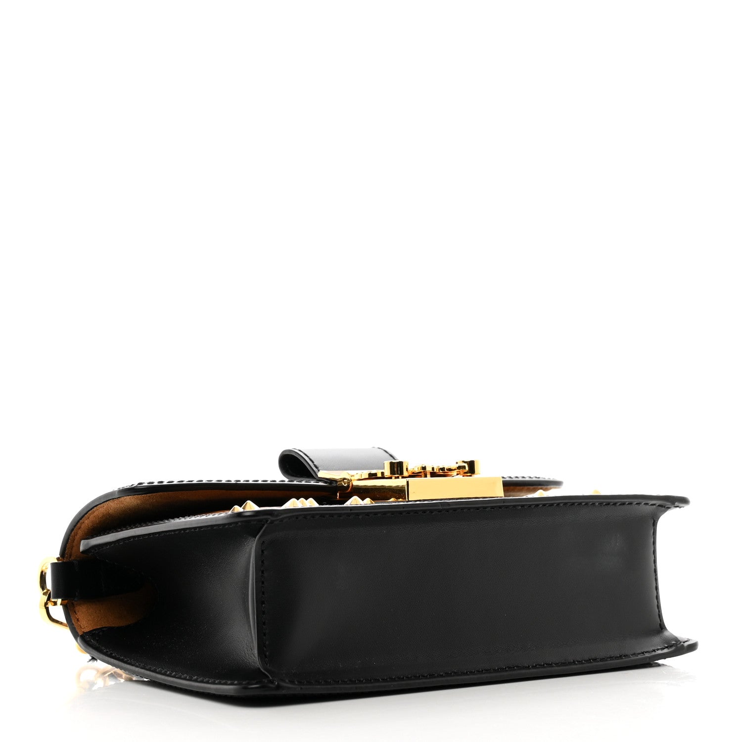 MCM Visetos Monogram Studded Mini Tracy Crossbody Bag Cognac 4 of 10