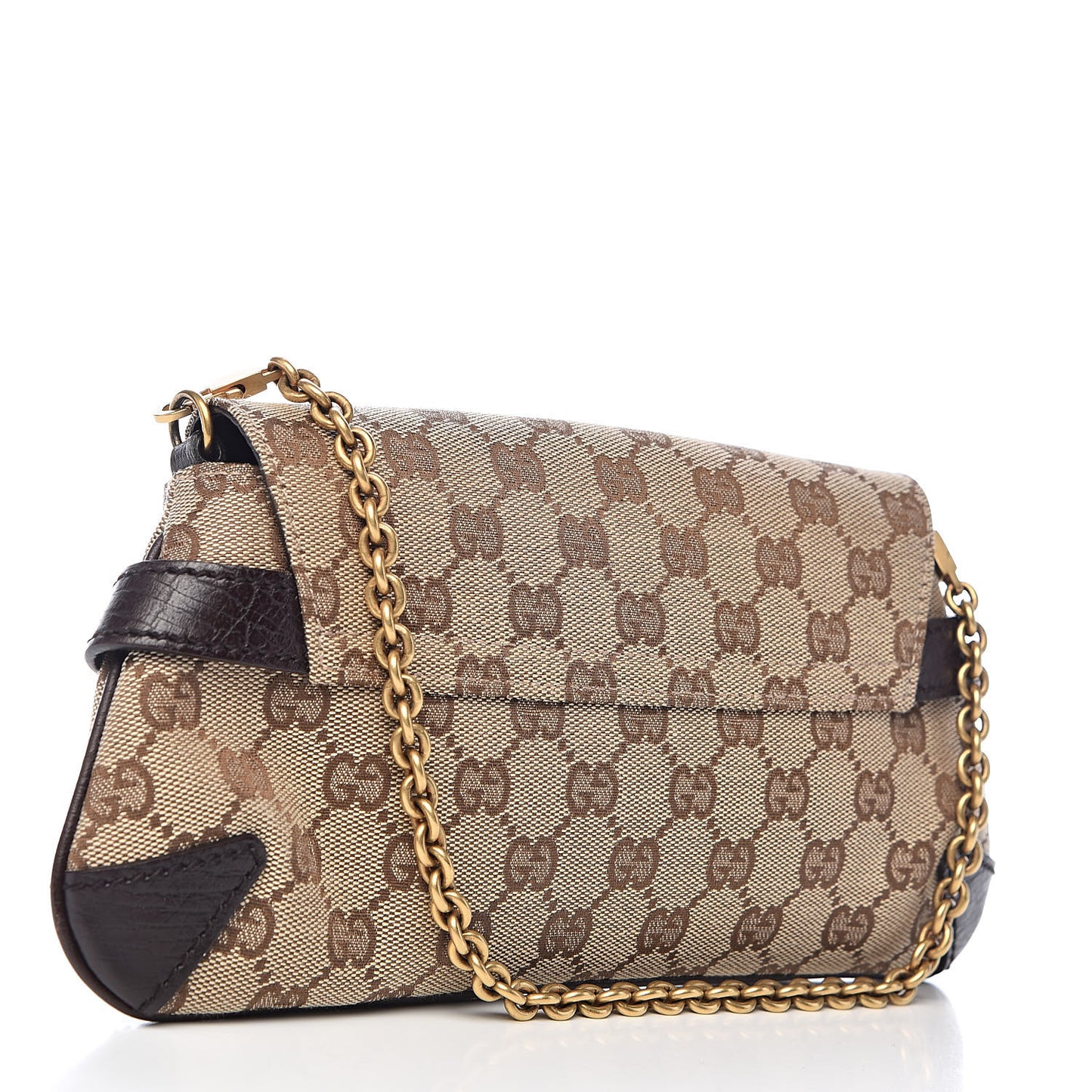 Monogram Horsebit Clutch Dark Brown