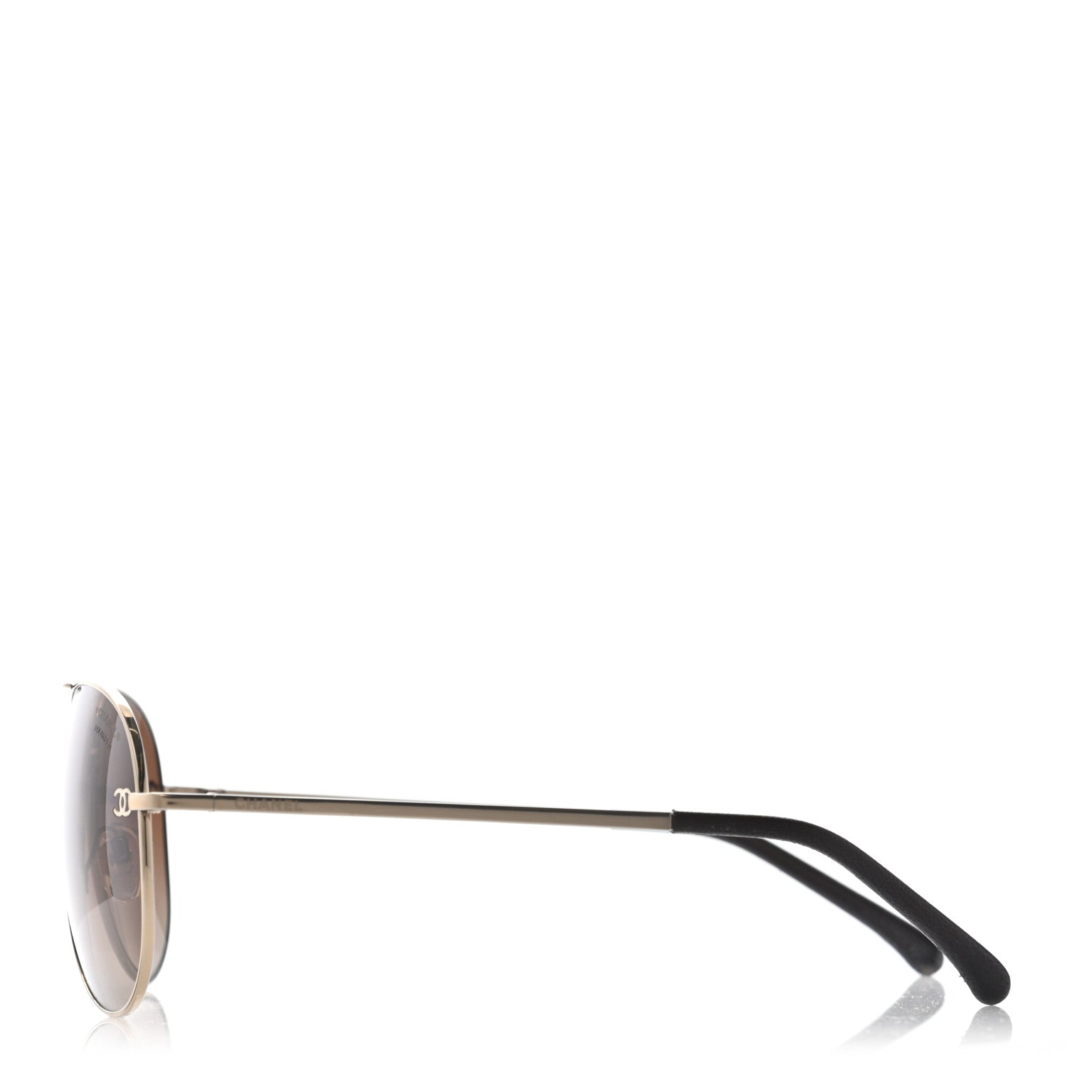 Chanel Aviator CC Sunglasses 4189-T-Q Gold 3 of 9