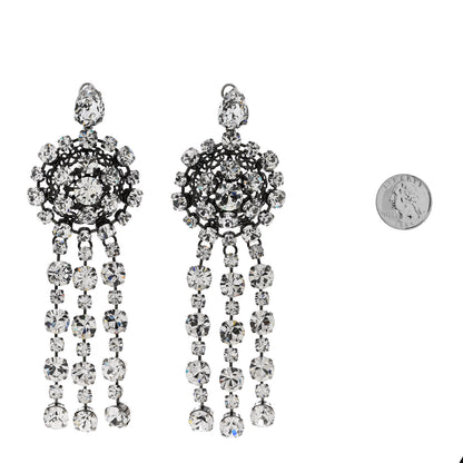 Gucci Metal Crystal Drop Earrings 2 of 4