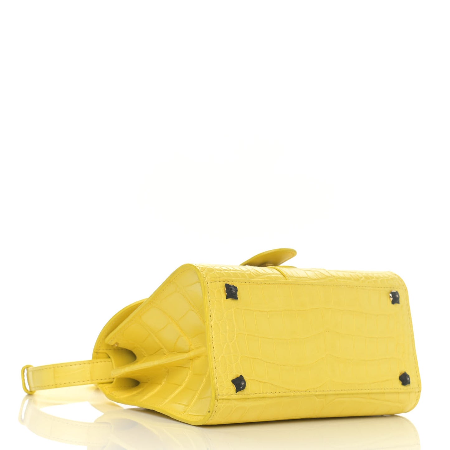 Alligator Mini Brillant Satchel Citron
