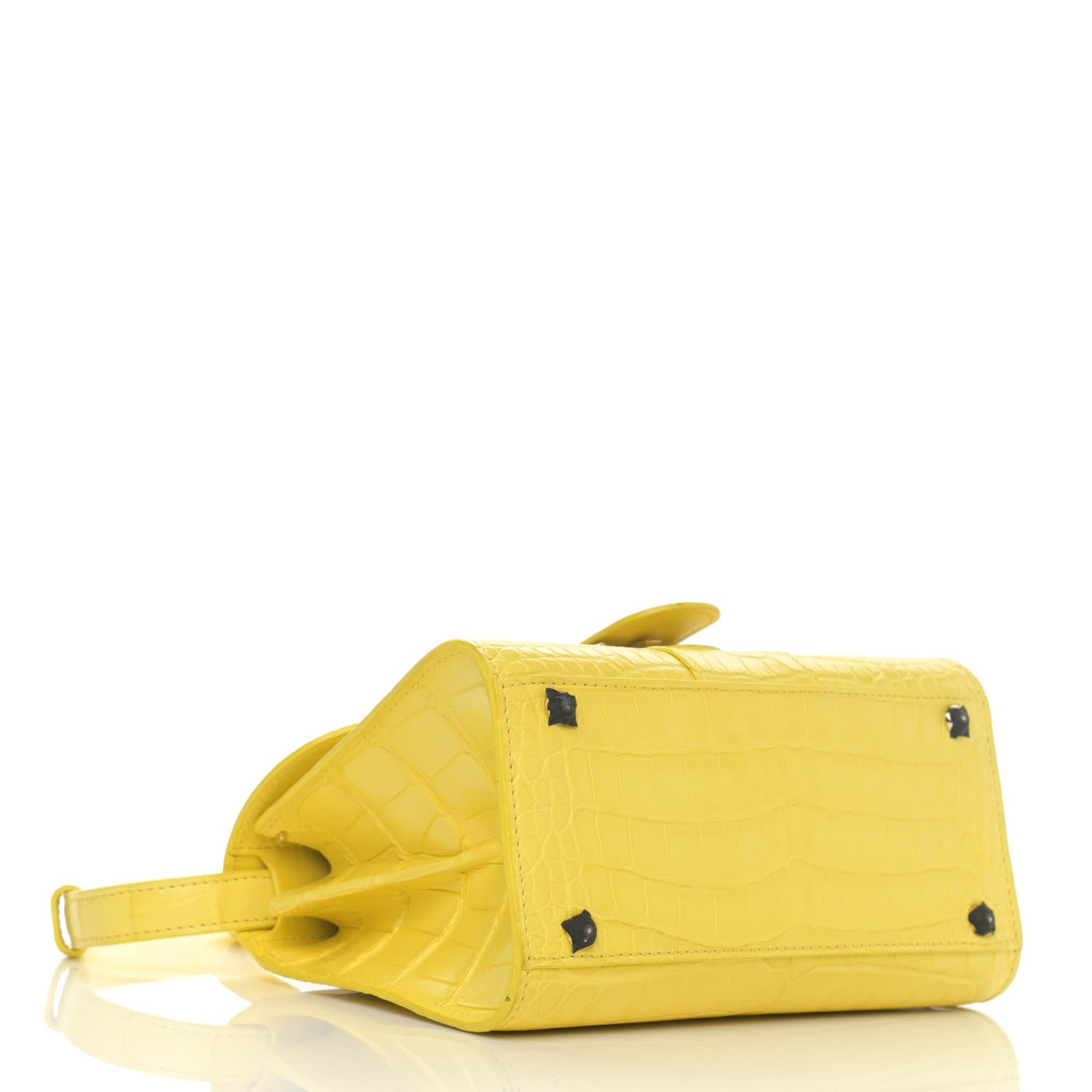 Delvaux Alligator Mini Brillant Satchel Citron 4 of 10