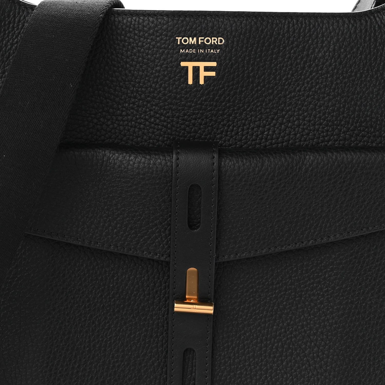 Tom Ford Grain Calfskin T Twist Crossbody Bag Black 7 of 9
