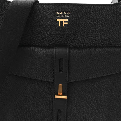 Tom Ford Grain Calfskin T Twist Crossbody Bag Black 7 of 9