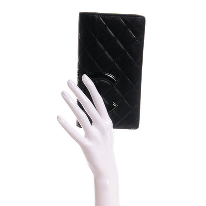 Chanel Calfskin Cambon Quilted Yen Wallet Black 2 of 7