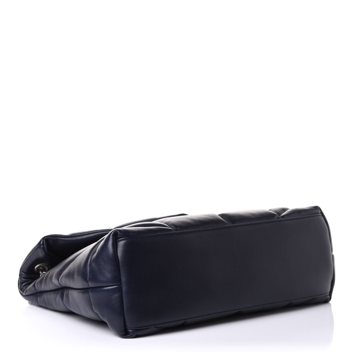 Saint Laurent Lambskin Quilted Medium Loulou Puffer Monogram Chain Satchel Black 4 of 10