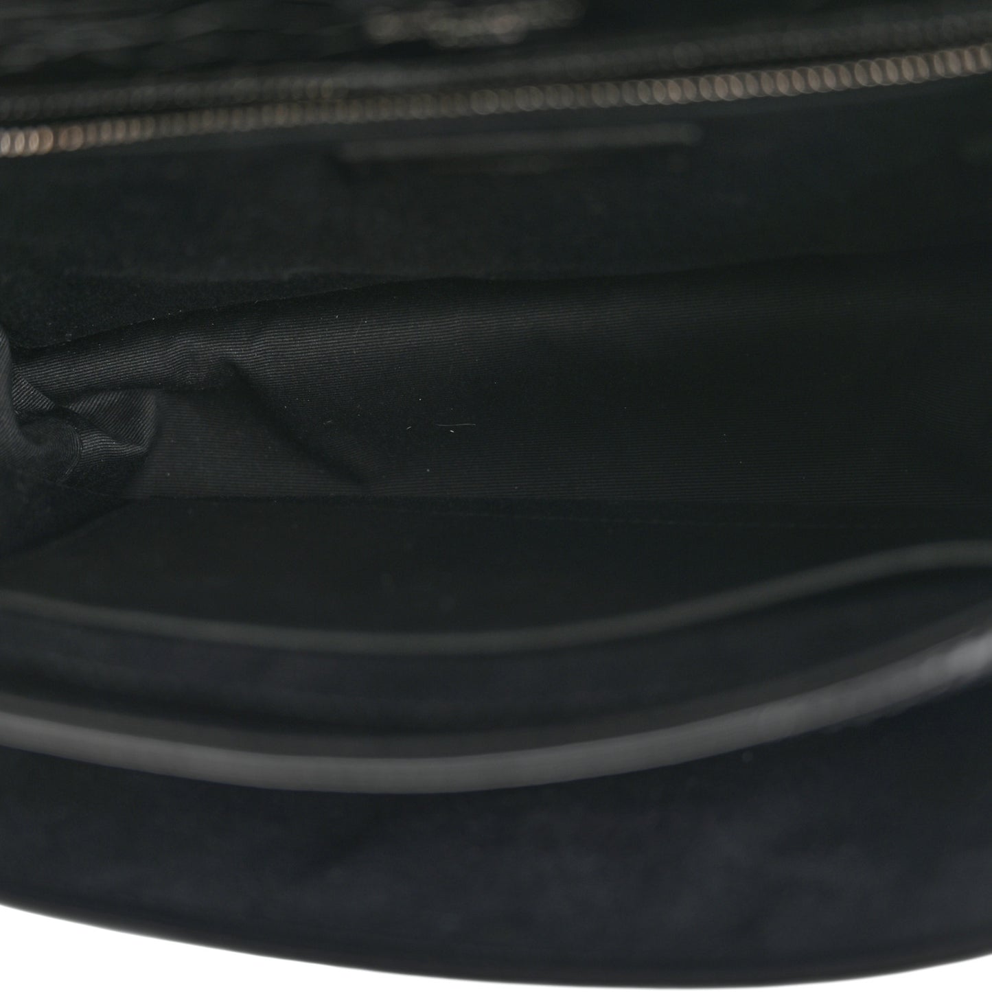 Crinkled Calfskin Matelasse Monogram Medium Niki Chain Satchel Black